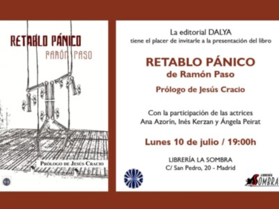 Este lunes 10 de julio, a las 19:00h, en la Librería La Sombra de Madrid ( Calle San Pedro, 20-Barrio de Las Letras),  se presentará la edición de RET
