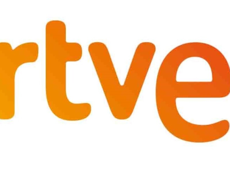 Logotipo de RTVE en naranja sobre fondo blanco.