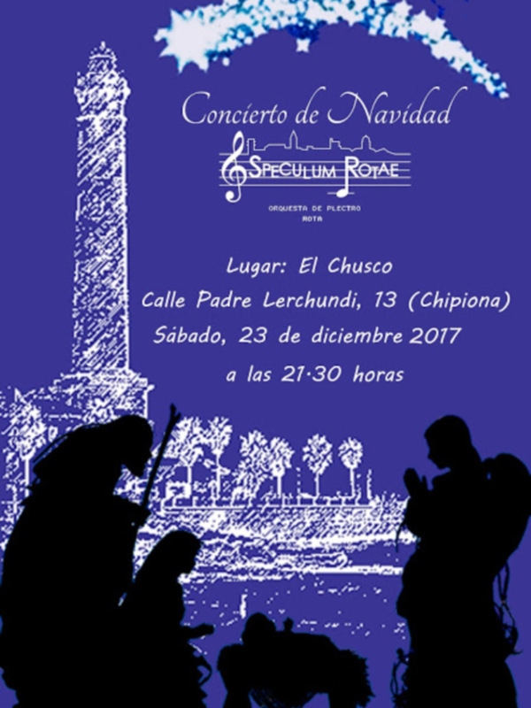 Concierto de Navidad en El Chusco, Chipiona, 23 de diciembre de 2017, a las 21:30 horas.