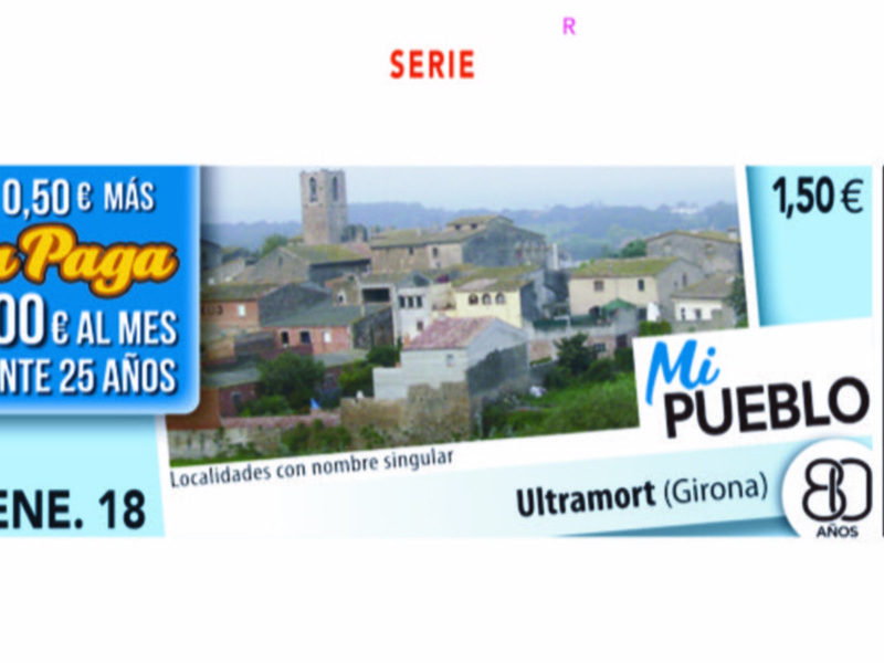 Imagen publicitaria de 'La Paga', serie de 25 años, con promoción de 3.000€ al mes durante 25 años, en Ultramort (Girona), por 1,50€.