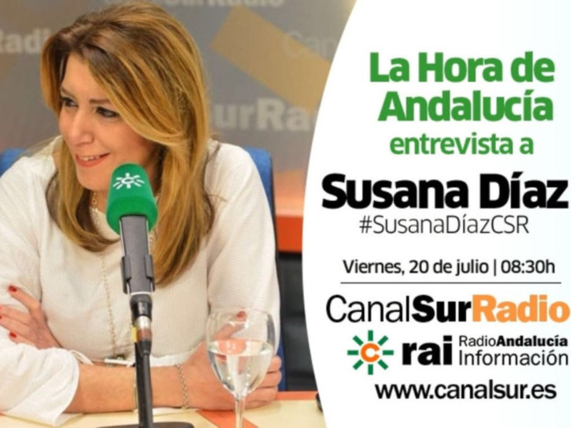 Entrevista a Susana Díaz en Radio Andalucía, viernes 20 de julio a las 8:30h.