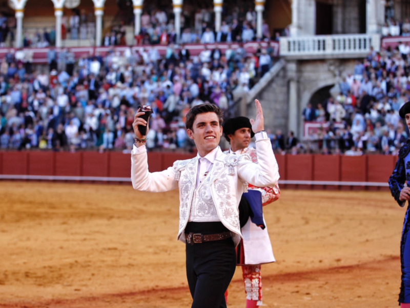 Torero in traditional attire at a bullfight in Spain.