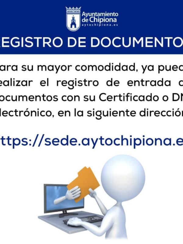 Ayuntamiento de Chipiona: Registro de documentos electrónicos. Acceso en sede. www.aytochipiona.es