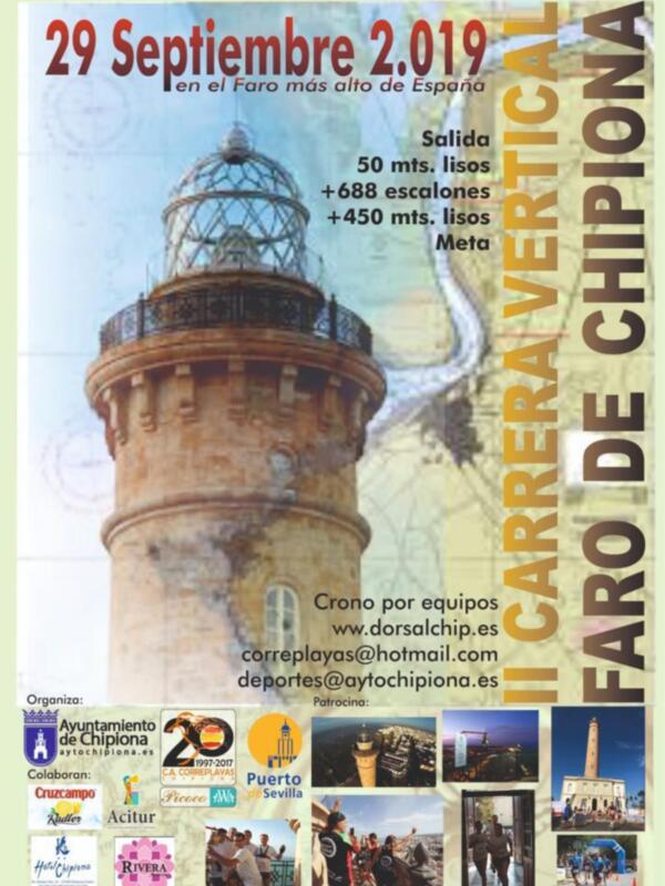 II Carrera Vertical Faro de Chipiona, 29 Septiembre 2019, en el Faro más alto de España.