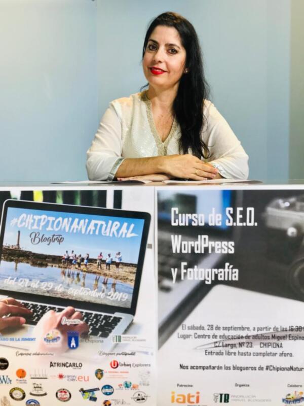 Promoción del curso de SEO, WordPress y Fotografía en Chipiona, evento del 27 al 29 de septiembre de 2019.