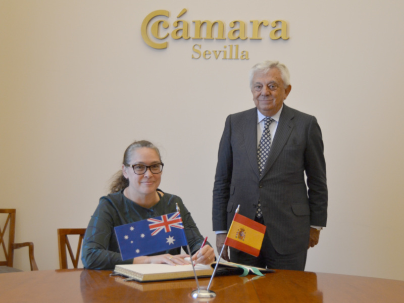Firma de acuerdo entre España y Australia en la Cámara de Comercio de Sevilla