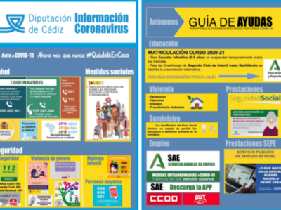 Diputación de Cádiz recopila en su página web teléfonos de asistencia e información de interés público ante el COVID-19