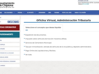  El Ayuntamiento de Chipiona abre la posibilidad de realizar algunas autoliquidaciones desde la web municipal 