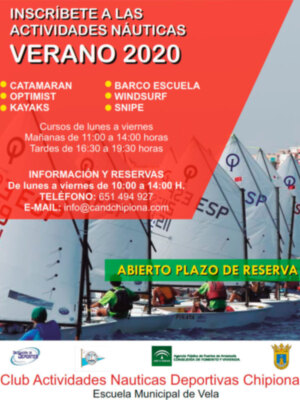 El CAND Chipiona anuncia el inicio de inscripción en sus actividades náuticas de verano