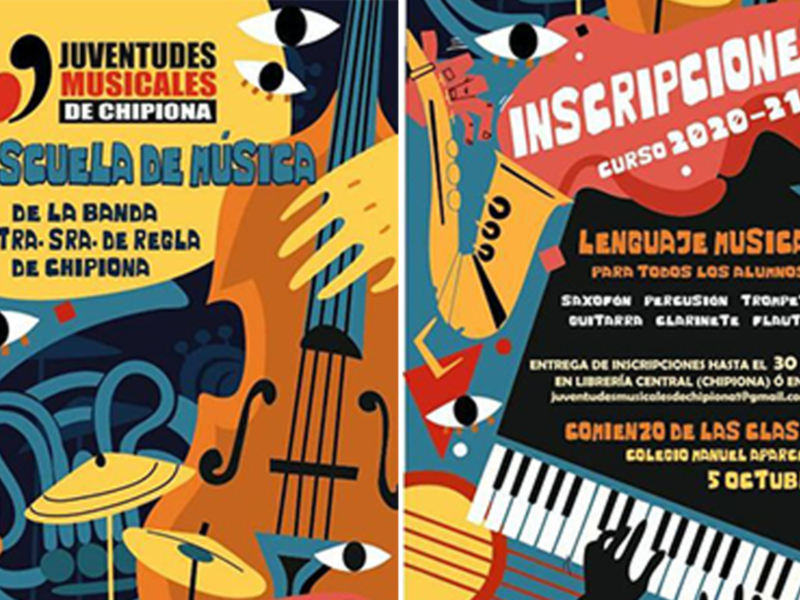Inscripciones para la Escuela de Música Juventudes Musicales de Chipiona. Curso 2020-21. Inscripciones hasta el 30 de septiembre. Comienzo de las clases el 5 de octubre. Librería Central (Chipiona) o en juventudesmusicalesdechipiona@gmail.com.