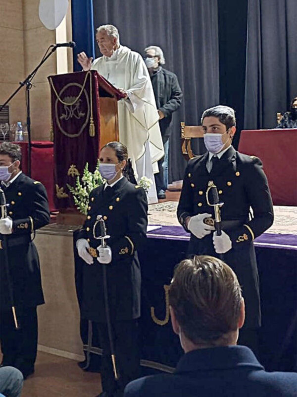 Homenaje al Hermano de la Hermandad de Jesús Nazareno de Alcalá del Río Jorge López Resa, muerto en unas maniobras