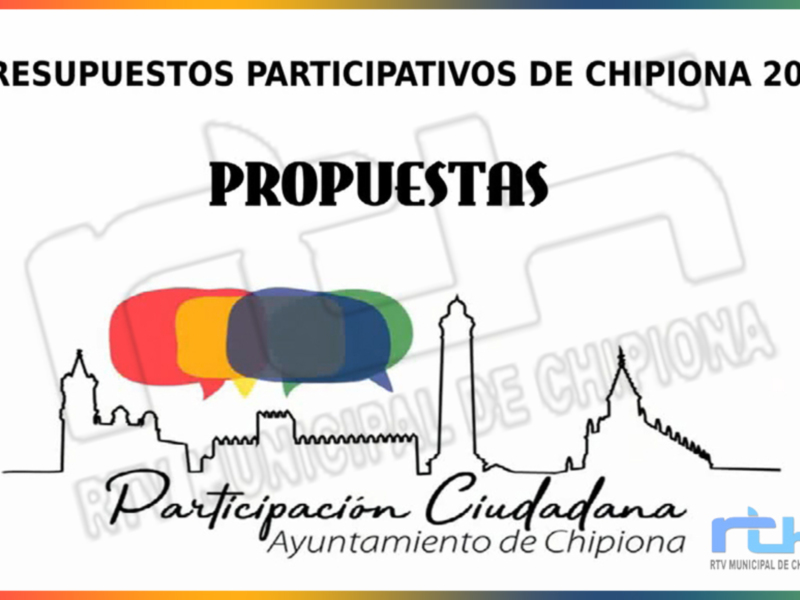 Convocatoria de presupuestos participativos en Chipiona 2021