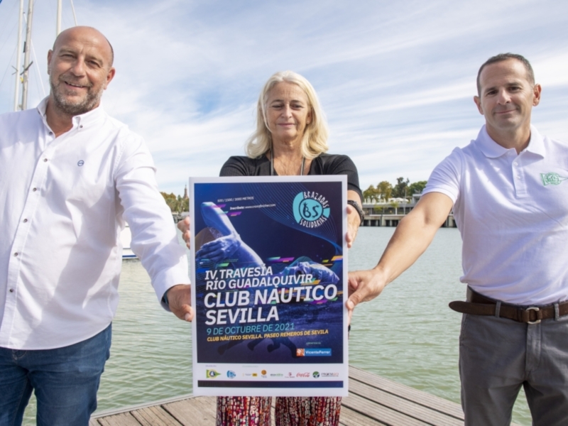 Presentación de la IV Travesía Río Guadalquivir del Club Náutico Sevilla, el 9 de octubre de 2021.