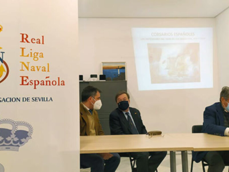 Presentación de la Real Liga Naval Española en Sevilla sobre 'Corsarios Españoles'.