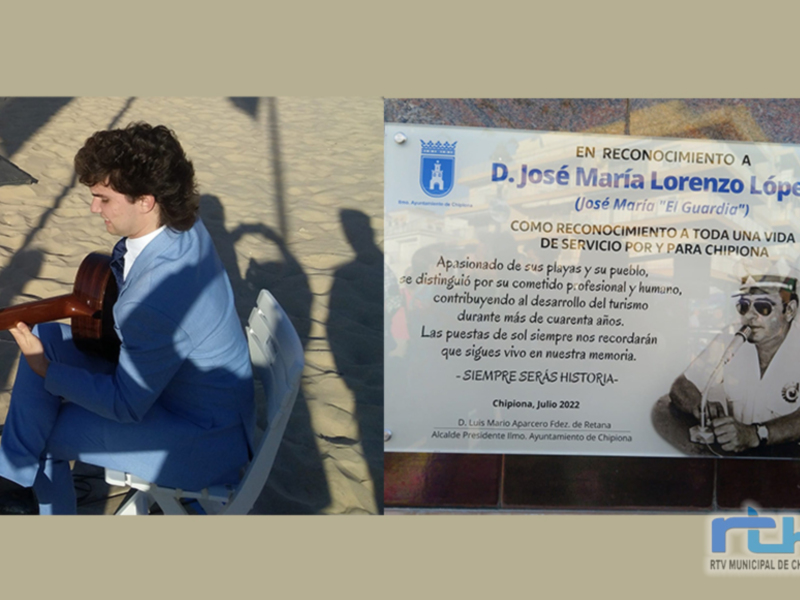 Concierto en Chipiona en homenaje a D. José María "El Guardia" por su contribución al turismo y su amor por sus playas y pueblo.
