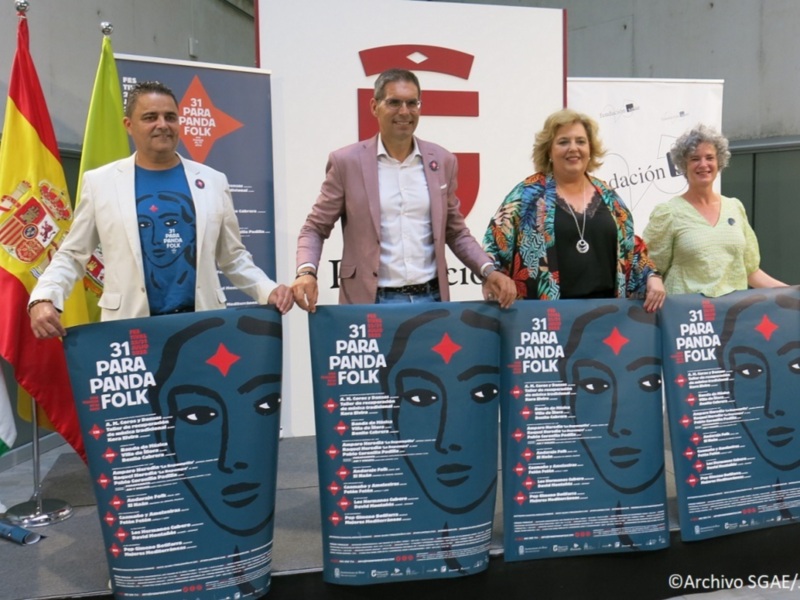 Presentación del Festival '31 para Panda Folk' en una conferencia de prensa.