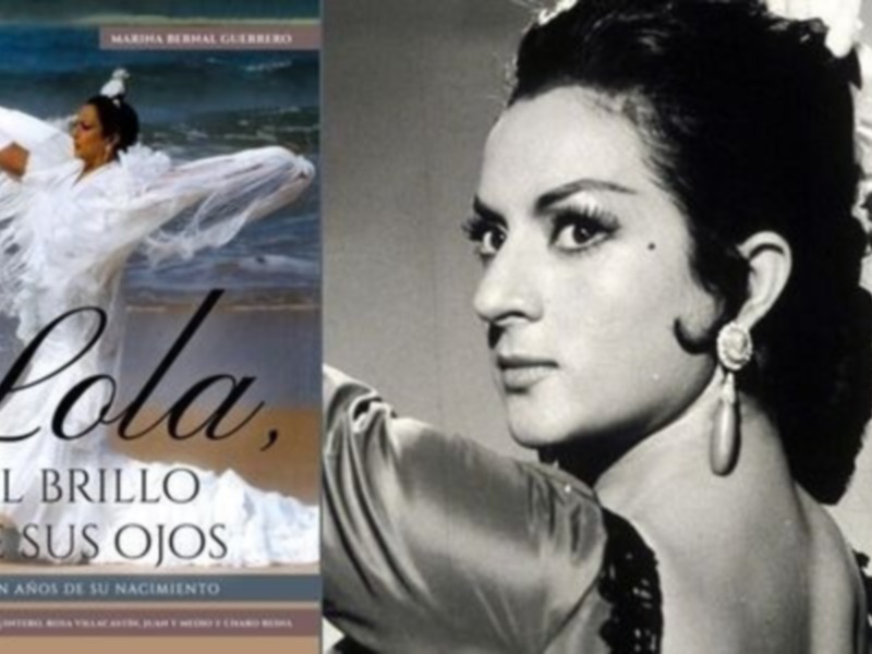 Portada del libro 'Lola, el brillo de sus ojos' con retrato de Marisa Berhal Guerrero, celebrando su centenario de nacimiento.