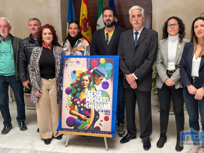 Presentación del cartel de la Feria del Moscatel de Chipiona 2023, celebrada del 12 al 16 de abril.