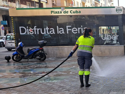 La operación de limpieza durante la Feria de Sevilla, un éxito.