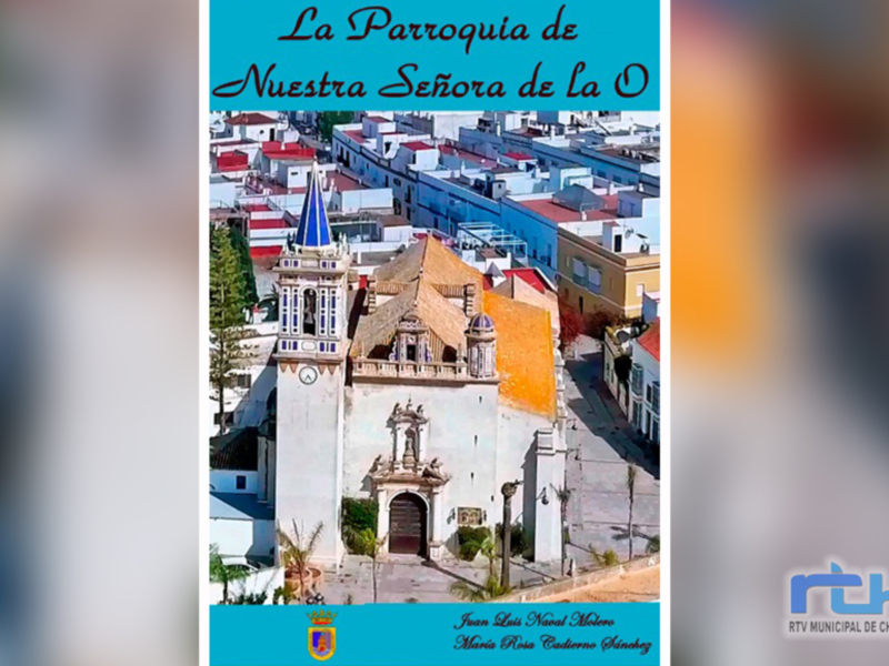 Iglesia de Nuestra Señora de la O en Chipiona, Cádiz, España. La imagen muestra la fachada de la iglesia con su típica arquitectura colonial y el entorno urbano cercano.