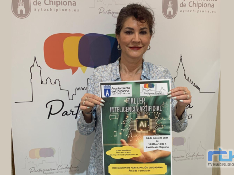 Presentación del taller de Inteligencia Artificial organizado por el Ayuntamiento de Chipiona el 4 de junio de 2024.