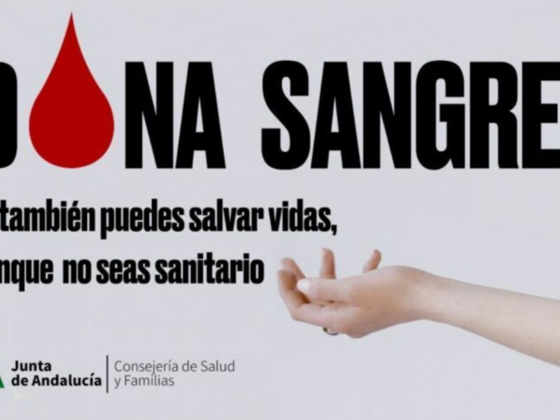 Campaña de donación de sangre de la Junta de Andalucía. Dona sangre y salva vidas, sin importar tu profesión sanitaria.