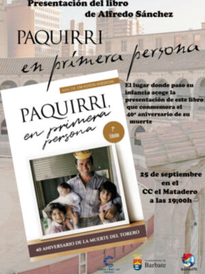 Paquirri en Primera Persona será presentado el 25 de septiembre en Barbate con motivo del 40 aniversario de la muerte del torero
