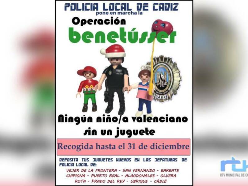 La Policía Local de Chipiona participa en la Operación Benetússer  recogiendo juguetes para los niños de Valencia   