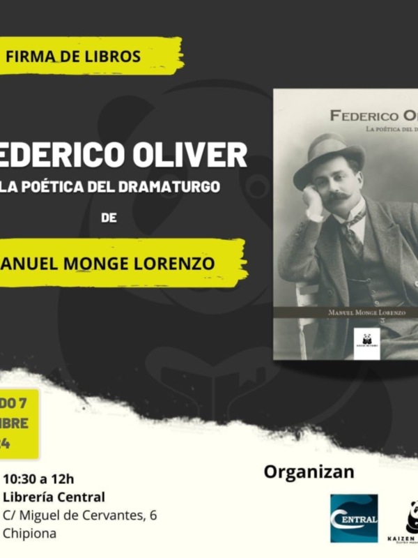 Firma de libros de Federico Oliver en la Librería Central de Chipiona, el sábado 7 de diciembre de 2024.