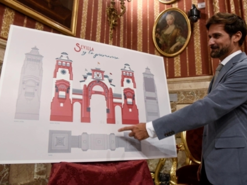 Presentación del diseño del Arco de la Primavera en Sevilla