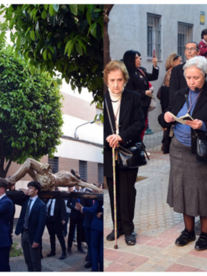 La Asociación de Fieles celebra el Vía Crucis del Cristo de la Clemencia por las calles de su barrio