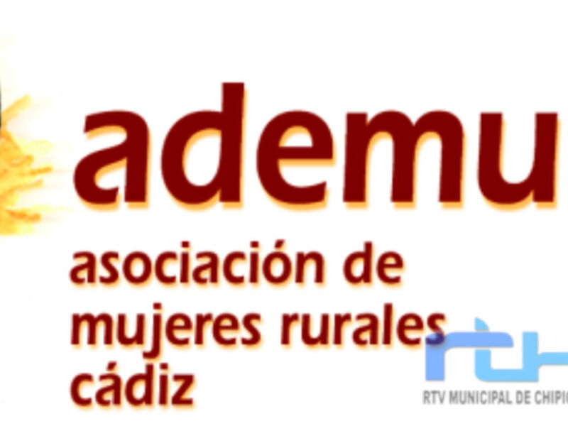 Logotipo de la Asociación de Mujeres Rurales Cádiz, con el nombre y un símbolo gráfico al lado.