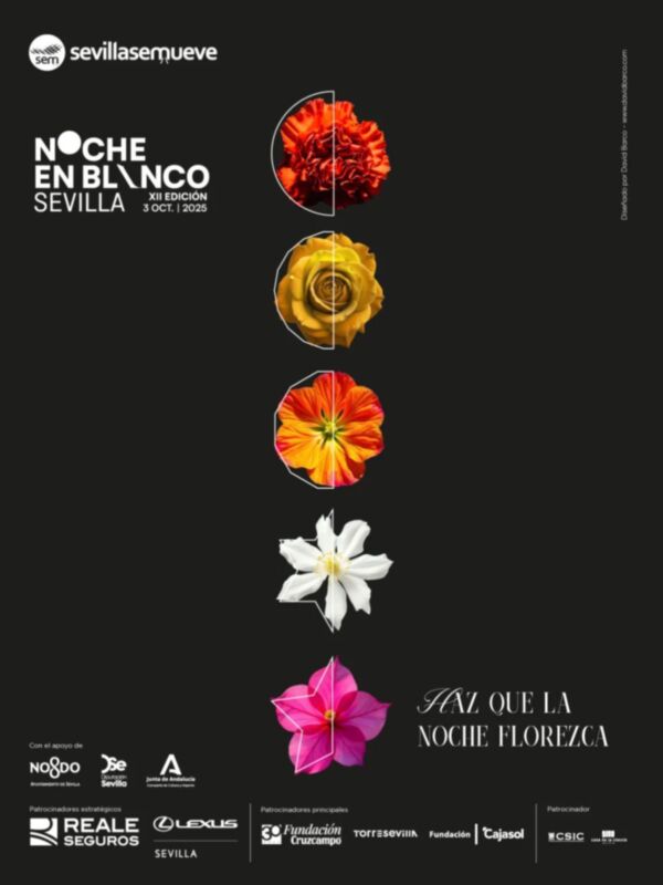 Noche en Blanco Sevilla 2023. Evento cultural y artístico en la ciudad de Sevilla, con exposiciones y actividades diversas. Organizado por SEVILLASENNUVE.