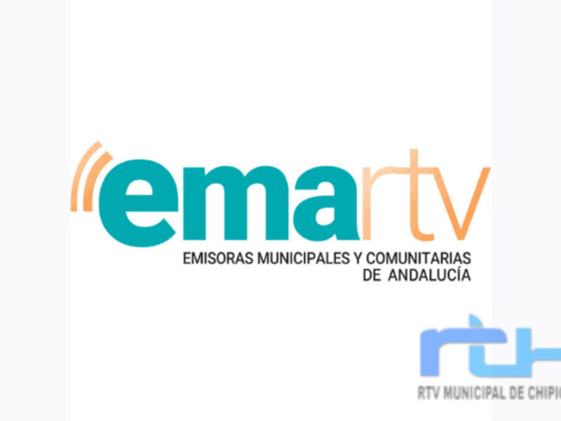 Logo de Emisoras Municipales y Comunitarias de Andalucía con la marca EMARRTV.