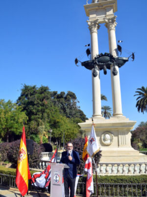 Hermandad y orgullo hispano en un homenaje sevillano a Colón y los Dominicos
