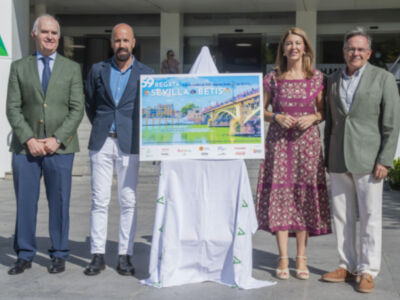 Presentado el cartel de la 59ª Regata Sevilla-Betis, con el Hospital Virgen Macarena y la Asociación ELA Andalucía como anfitriones