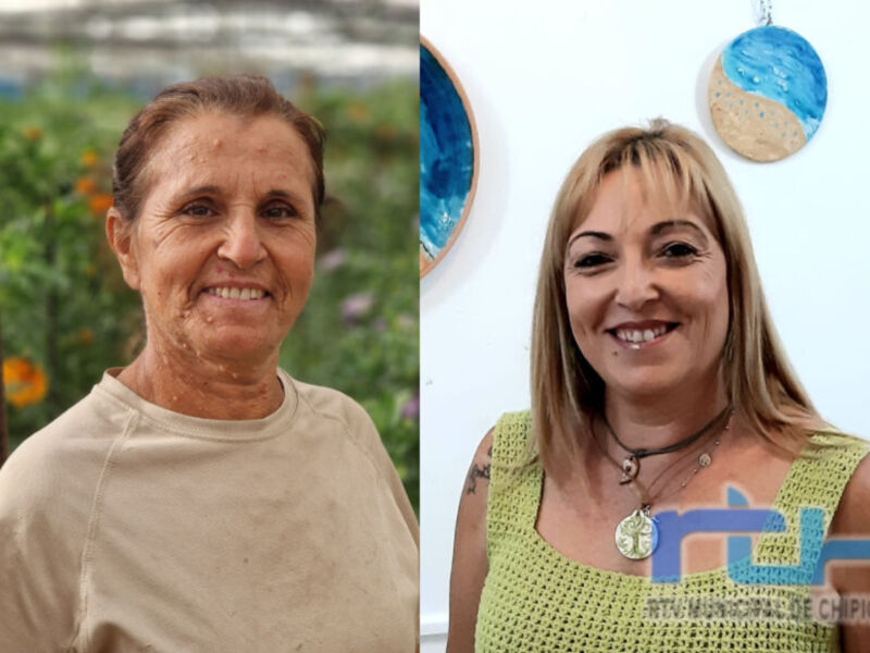 Dos mujeres sonríen frente a sus respectivos fondos. La de la izquierda está en un entorno natural con flores y vegetación, mientras que la de la derecha tiene un fondo blanco con una decoración circular. Ambas sonríen y parecen estar en buen estado de salud.