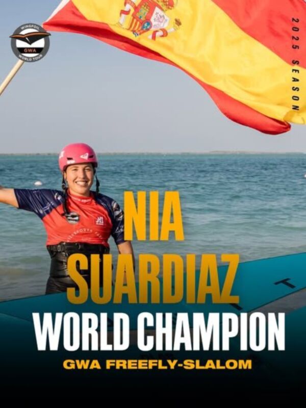 Nia Suardiaz, campeona mundial de GWA Freefly Slalom 2025 Season.