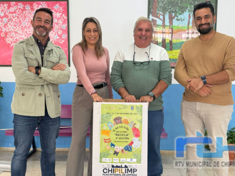 Presentación de la campaña "Recíclalo, recicla, recicla" en Chipiona.