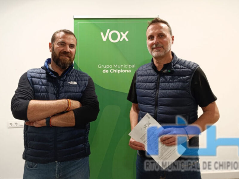 VOX afirma que la desidia del Gobierno de Chipiona hace que su propuesta para solicitar ayudas por el mildiu llegue tarde al Pleno