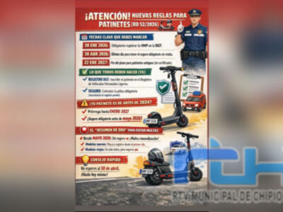 La Policía Local de Chipiona inicia una campaña informativa sobre la nueva normativa relativa al Registro de Vehículos Personales Ligeros