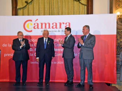 La Cámara de España distingue a Francisco Herrero por su trayectoria al frente de la Cámara de Sevilla