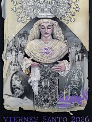  El Viernes Santo de Alcalá del Río exalta su fe con una obra de José Cabrera Lasso de la Vega dedicada a la Reina de la Villa