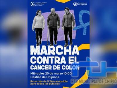 Chipiona acogerá el 25 de marzo una marcha popular para concienciar sobre el cáncer de colon