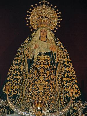 Culto y tradición se funden en el Septenario de la Hermandad de la Soledad en Alcalá del Río 